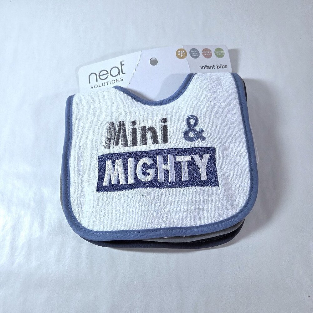 NWT Neat Solutions Infant Terry Cloth Bibs - Set of 3